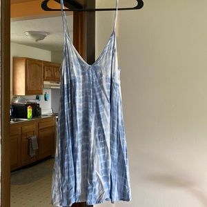 Blue tie dye summer dress